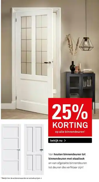 Karwei Op Alle Binnendeuren 25% Korting aanbieding