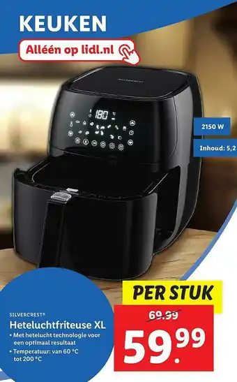 Lidl Silvercrest® Heteluchtfriteuse XL aanbieding