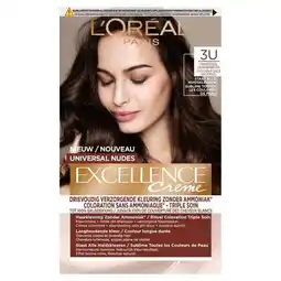 Trekpleister L'Oréal Paris Excellence 3U Nudes Donkerbruin Permanente Haarverf aanbieding