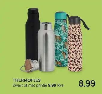 Xenos Thermofles Zwart Of Met Printje aanbieding