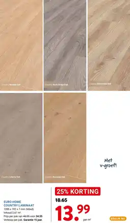 Kluswijs Euro home country laminaat aanbieding