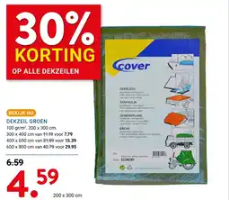 Kluswijs Dekzeil groen aanbieding