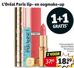 Kruidvat L'Oréal Paris lip en oogmake-up aanbieding