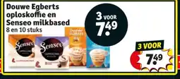 Kruidvat Douwe Egberts oploskoffie en Senseo milkbased aanbieding