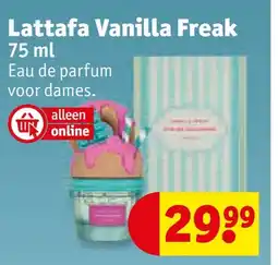 Kruidvat Lattafa Vanilla Freak aanbieding