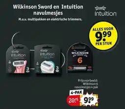 Kruidvat Wilkinson Sword en Intuition navulmesjes aanbieding