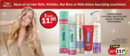 Kruidvat Keuze uit het hele Wella, Wellaflex, New Wave en Wella Deluxe haarstyling assortiment. aanbieding