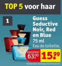 Kruidvat Guess Seductive Noir, Red en Blue aanbieding