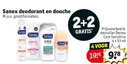 Kruidvat Sanex deodorant en douche aanbieding