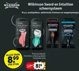 Kruidvat Wilkinson Sword en Intuition scheersysteem aanbieding