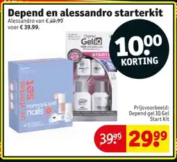 Kruidvat Depend en alessandro starterkit aanbieding