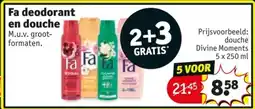 Kruidvat Fa deodorant en douche aanbieding