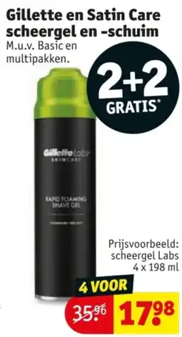 Kruidvat Gillette en Satin Care scheergel en schuim aanbieding