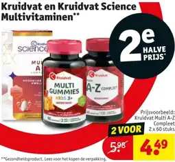Kruidvat Kruidvat en Kruidvat Science Multivitaminen aanbieding
