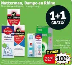Kruidvat Natterman, Dampo en Rhino aanbieding