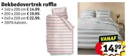 Kruidvat Dekbedovertrek ruffle aanbieding