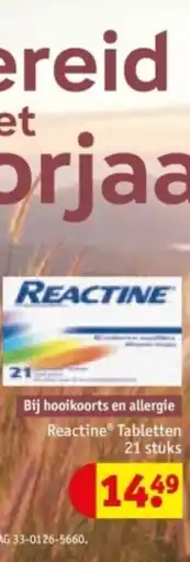 Kruidvat Reactine Tabletten aanbieding