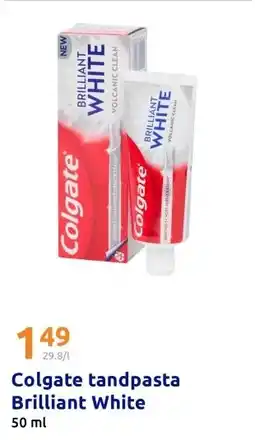 Action Colgate tandpasta Brilliant White aanbieding