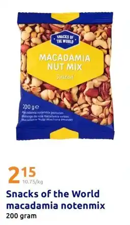 Action Snacks of the World macadamia notenmix aanbieding
