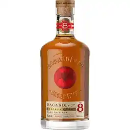 Dirck 3 Bacardi Reserva Ocho 8 Years Rum 70 cl aanbieding