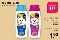 De Online Drogist Fa Douche & Deo aanbieding