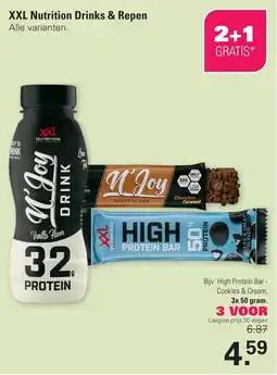 De Online Drogist XXL Nutrition Drinks & Repen aanbieding