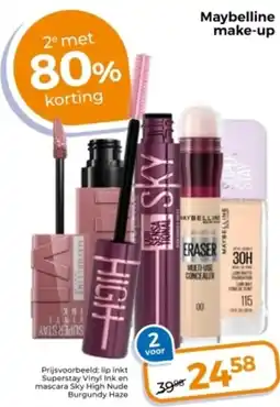 Trekpleister Maybelline make-up aanbieding