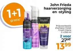 Trekpleister John Frieda haarverzorging en styling aanbieding