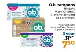 Trekpleister O.b. tampons aanbieding