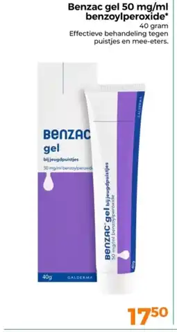 Trekpleister Benzac gel 50 mg/ml benzoylperoxide aanbieding