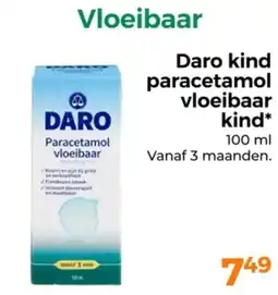 Trekpleister Daro kind paracetamol vloeibaar kind aanbieding