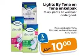 Trekpleister Lights By Tena en Tena enkelpak aanbieding