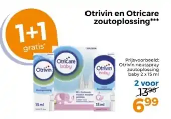 Trekpleister Otrivin en Otricare zoutoplossing aanbieding