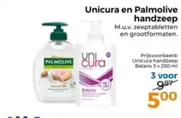 Trekpleister Unicura en Palmolive handzeep aanbieding