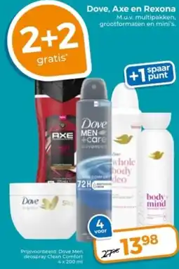 Trekpleister Dove, Axe en Rexona aanbieding