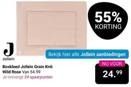Van Asten BabySuperstore Boxkleed Jollein Grain Knit Wild Rose aanbieding