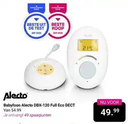 Van Asten BabySuperstore Babyfoon Alecto DBX-120 Full Eco DECT aanbieding