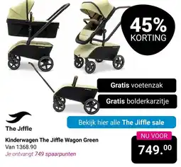 Van Asten BabySuperstore Kinderwagen The Jiffle Wagon Green aanbieding