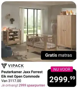 Van Asten BabySuperstore Peuterkamer Jaxx Forrest Eik met Open Commode aanbieding