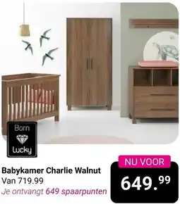 Van Asten BabySuperstore Babykamer Charlie Walnut aanbieding