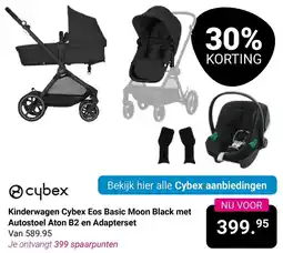 Van Asten BabySuperstore Kinderwagen Cybex Eos Basic Moon Black met Autostoel Aton B2 en Adapterset aanbieding