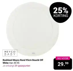 Van Asten BabySuperstore Boxkleed Meyco Rond 95cm Bouclé Off White aanbieding