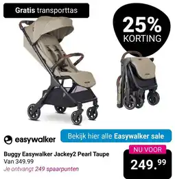 Van Asten BabySuperstore Buggy Easywalker Jackey2 Pearl Taupe aanbieding