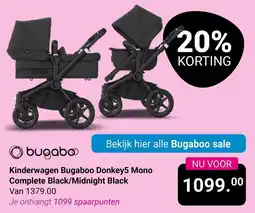 Van Asten BabySuperstore Kinderwagen Bugaboo Donkey5 Mono Complete Black /Midnight Black aanbieding