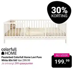 Van Asten BabySuperstore Peuterbed Colorfull Home Levi Pure White aanbieding