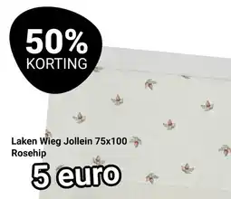 Van Asten BabySuperstore Laken Wieg Jollein Rosehip aanbieding