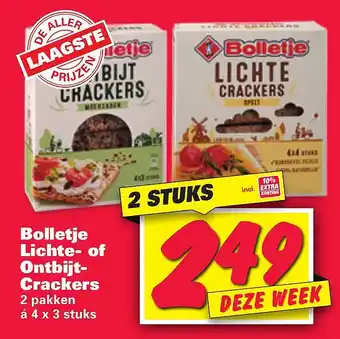 Nettorama Bolletje Lichte- of Ontbijt- Crackers aanbieding