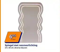 Action Spiegel met neonverlichting aanbieding