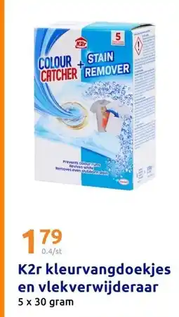 Action K2r kleurvangdoekjes en vlekverwijderaar aanbieding