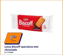 Action Lotus Biscoff speculoos met chocolade aanbieding
